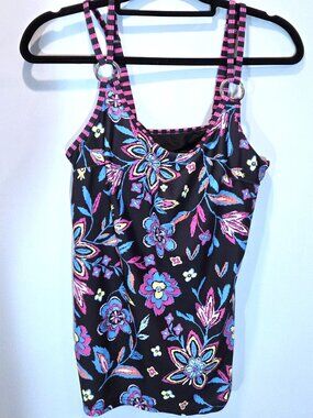 Rotita Black Floral Bra Top Size M